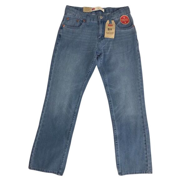 Levi’s 511 Slim Girl’s Size 12 Reg 26X26 Adjustable Waistband Vertical Stretch - Picture 1 of 11